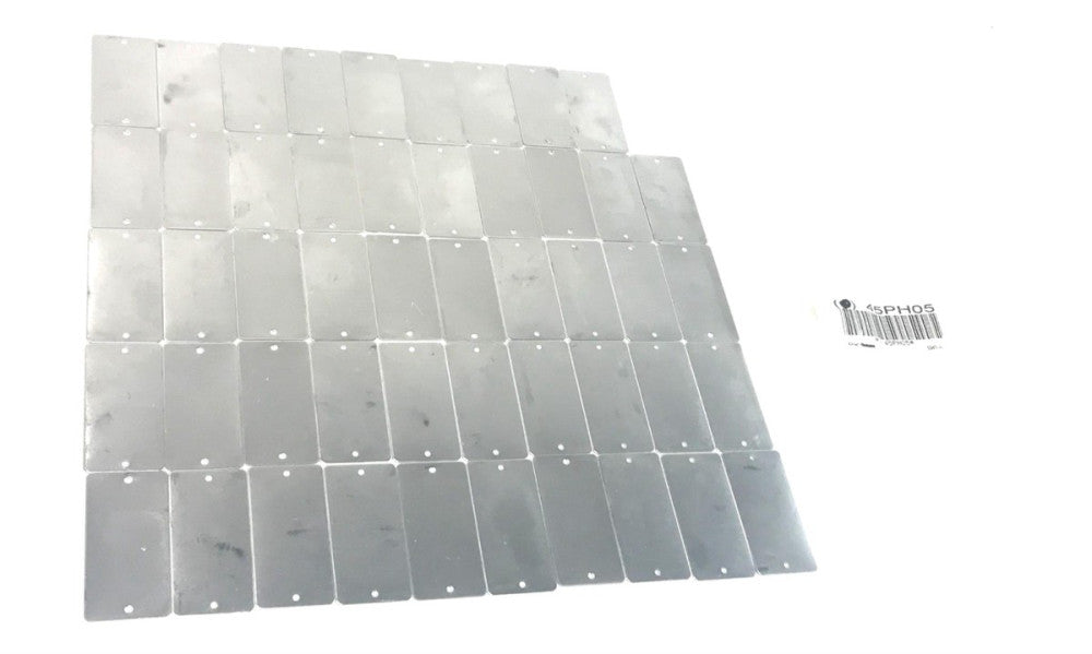 Unbranded Blank Tag Aluminum 1.5" x 3" W/ 2 Mount Holes 45PH05 [Lot of 99] NOS