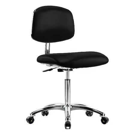 Zoro Select Br-Ecr-Vmbch-Cr-Nf-Ec-Esdblk Ergonomic Chair, Vinyl