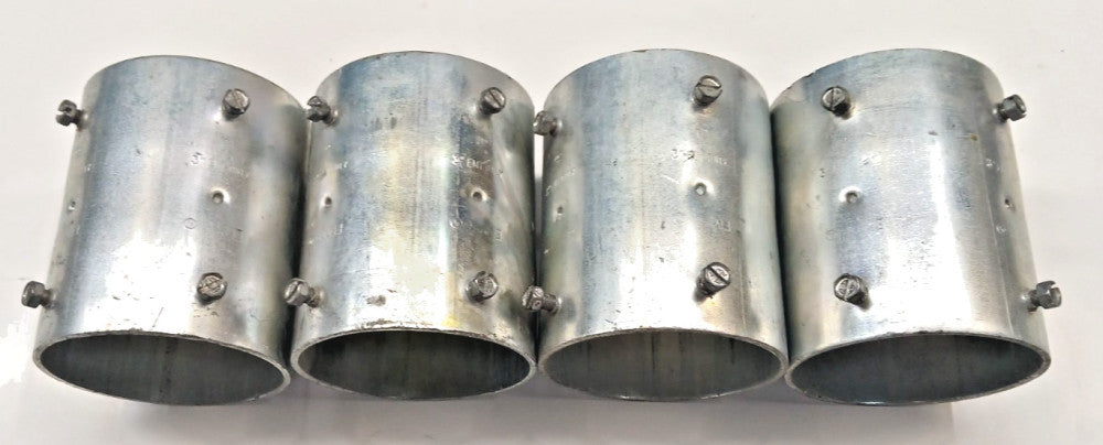 3" EMT SET SCREW COUPLING GALVANIZED OAL 4-5/8"  LOT OF 4