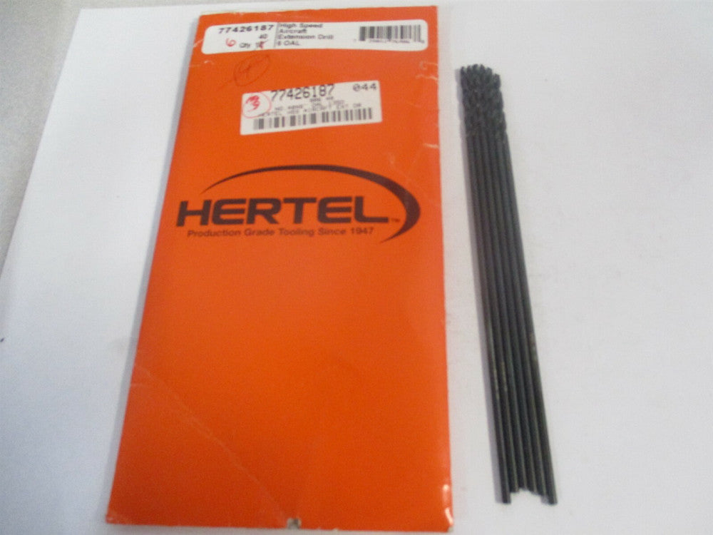 (906 40) 0.098" x 1-3/8" x 6" OAL Oxide HSS Aircraft Extension Drill Bit - Qty 6