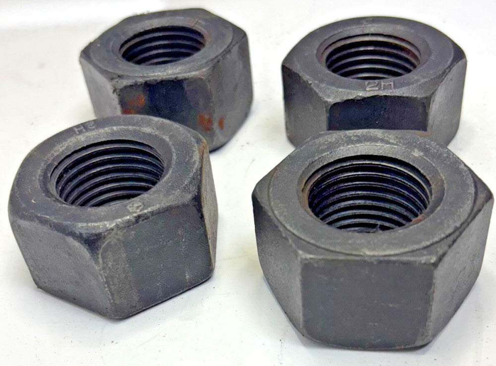 BLACK OXIDE HEX NUTS 1-1/8-8X1-1/8 (LOT OF 4)