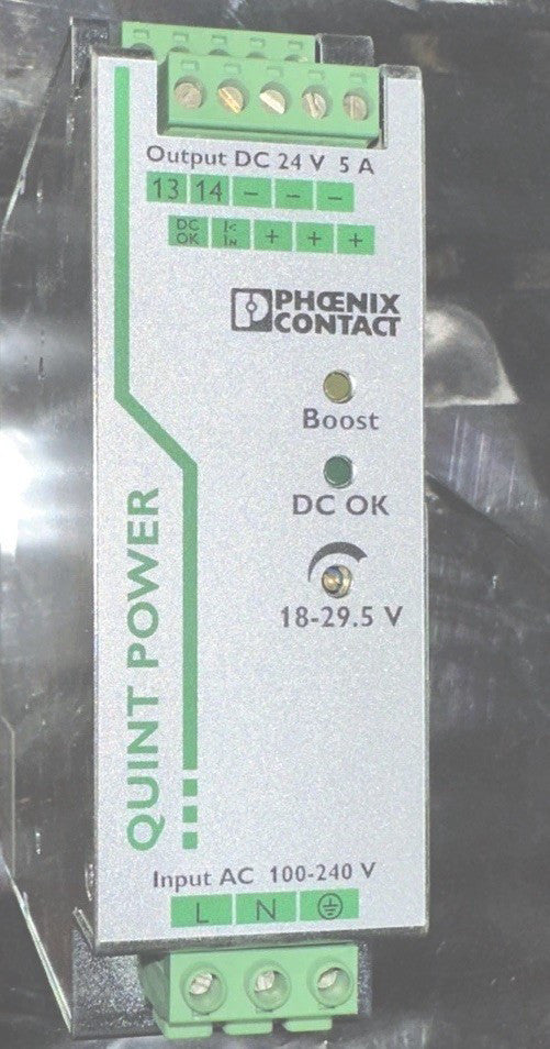 QUINT PS/1AC/24DC/5, Phoenix 2866750, 100-240 AC Input, Output 24VDC 5A