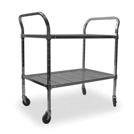 Zoro Select 2Hdf7 Wire Cart,2 Shelf,36X24x39,Zinc