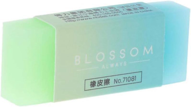 1Pcs  Color Eraser, Flexible Translucent Rectangle Rubber Pencil Eraser Bl