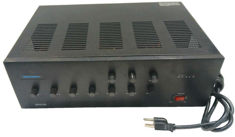 BOGEN DMA-40 POWER AMPLIFIER  SERIES A1088 120 VAC 60 HZ 1 AMP  40 WATTS
