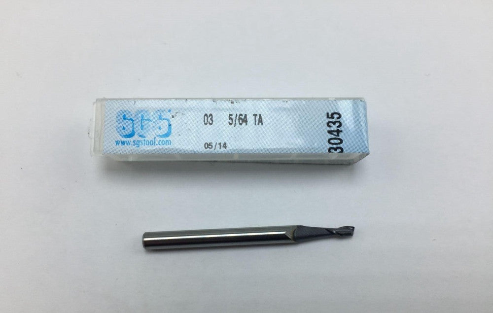 NEW SGS 30435 NEW SGS 2FL CARBIDE SQUARE END MILL 5/16IN PN# 30435 