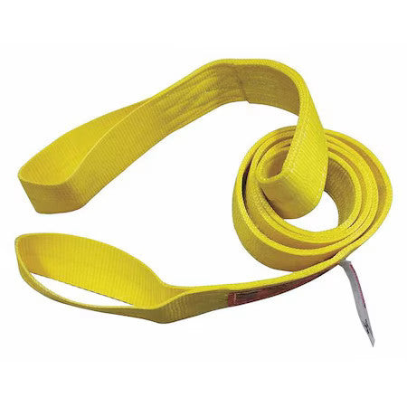 Dayton 35Xp82 Web Sling, Type 3, 8 Ft L, 4 In W, Nylon, Yellow
