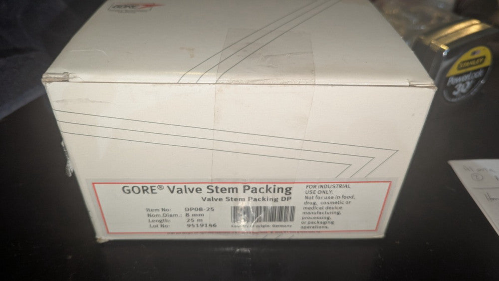 Gore DP08-25 Valve Stem Packing 8mm x 25m NIB