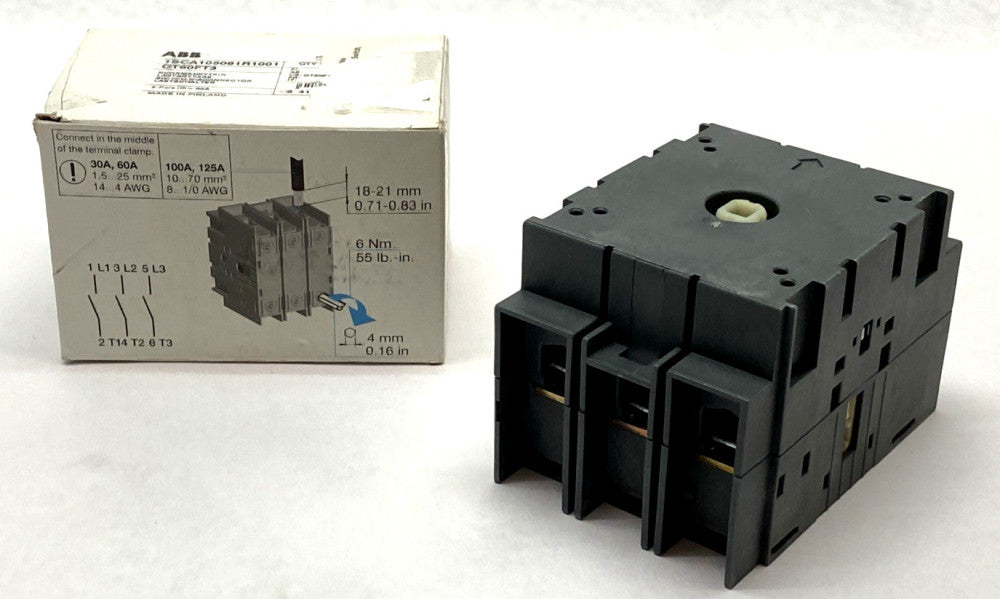 ABB OT60FT3 Non-Fused Disconnect Switch 60A 3 Poles 600VAC 1SCA105081R1001