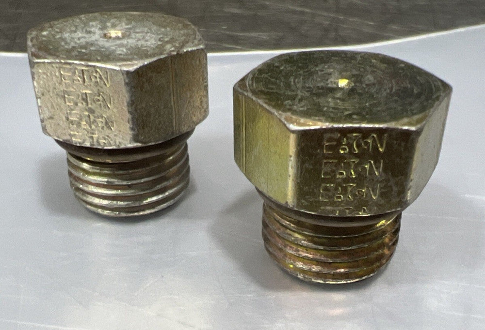 2 Pack Lot Eaton Hex Head Male Pipe Plug Nos Surplus