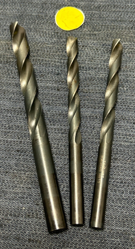 GUHRING 2 FLUTE HSS DRILL BIT  ASSORTED LOT OF 3