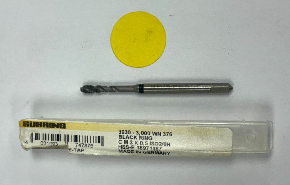 GUHRING SPIRAL MACHINE TAP M3 X 0.5 #3930-3000