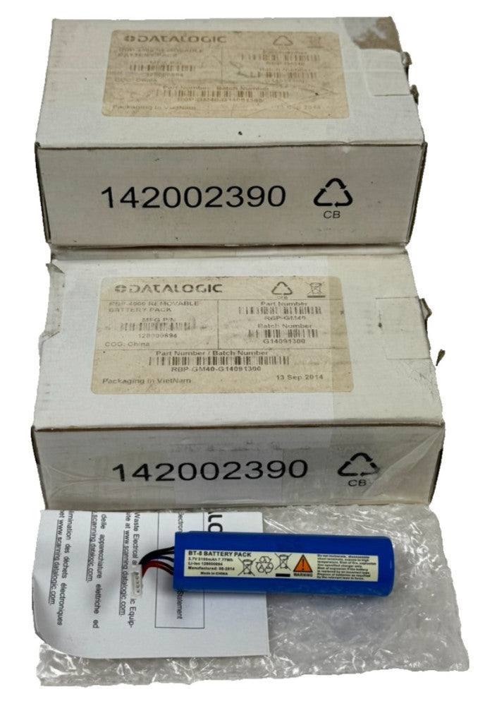 LOT OF 3 NEW DATALOGIC RBP-GM40 REMOVABLE BATTERY PACKS RBP-4000