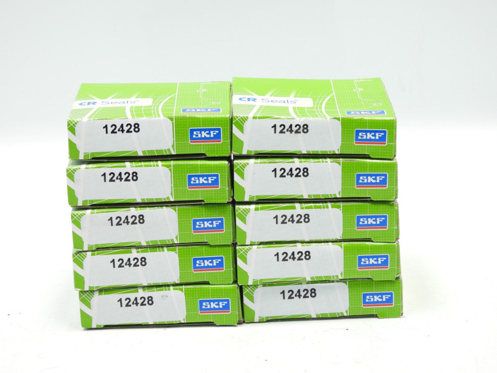 (Lot of 10) SKF 12428 Double Lip Oil Seal, 1.25" Shaft, 1.983" OD, 0.25" Width