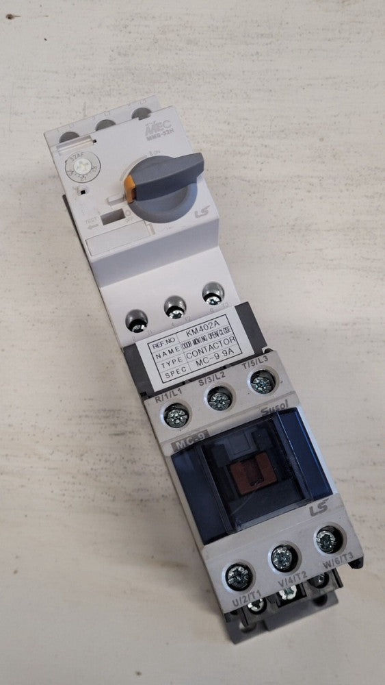 LS MEC MMS-32H Manual Motor Controller 1.6-2.5A w/ MC-9 Contactor KM402A