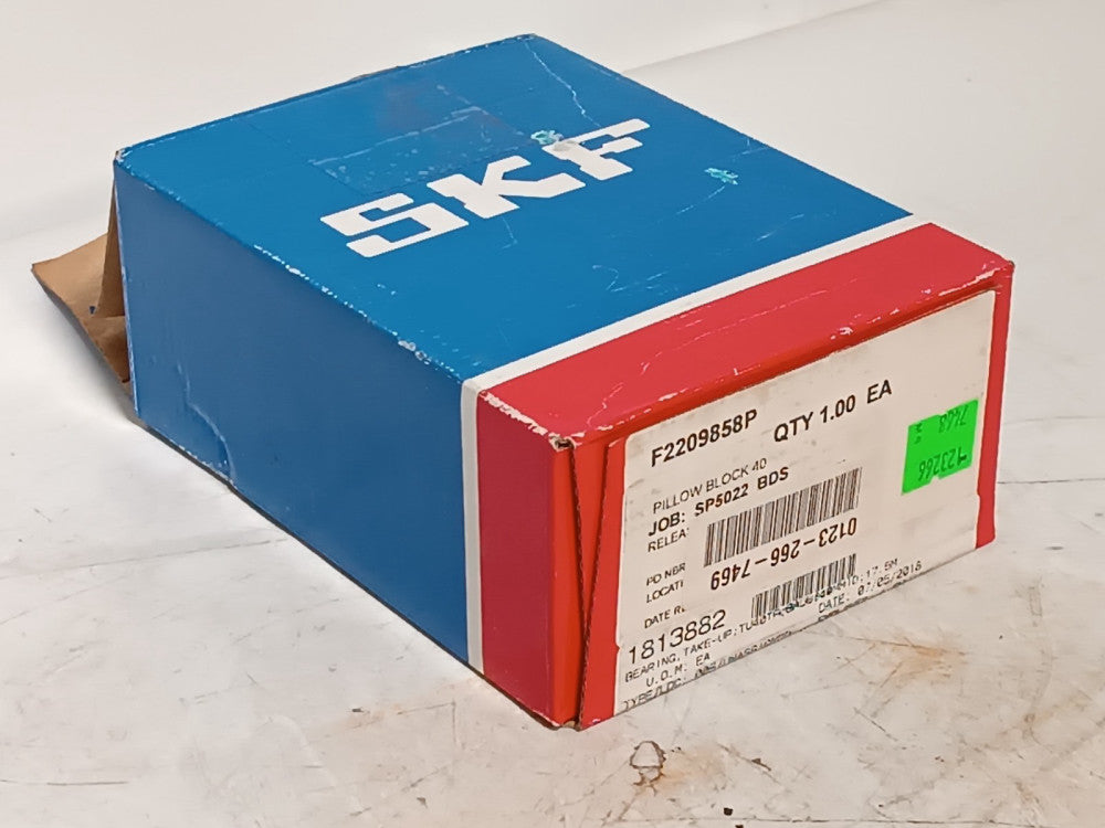 SKF TU 40 TF take-up ballbearing unit, 40mm bore, cast iron, set screw locking