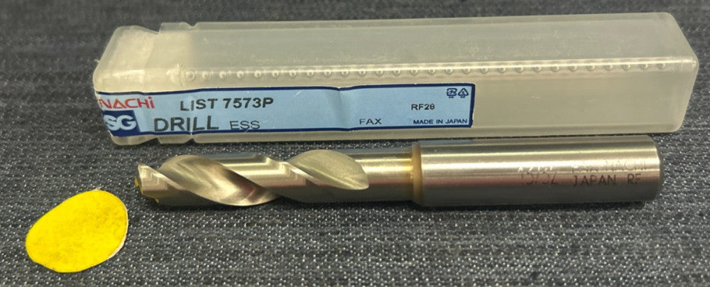 NACHI  2 FLUTE  DRILL BIT L7573P  ESS  DIAMETER 13/32"
