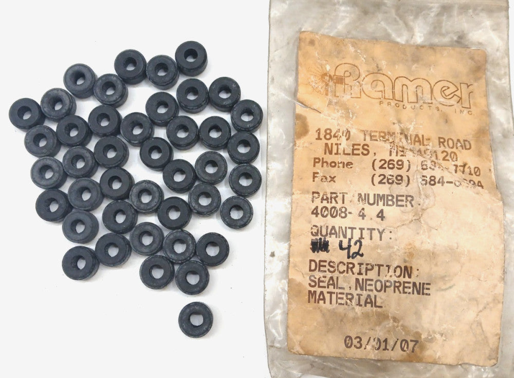 RAMER PRODUCTS SEALS LOT OF 42 PART NO. 4008-4.4 LEAK TEST CONNECTORS