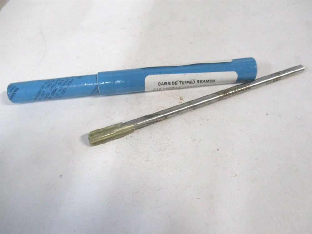 (82021502) 0.215" x 1-1/4" x 5" OAL Carbide-Tipped 3 Flute Chucking Reamer 