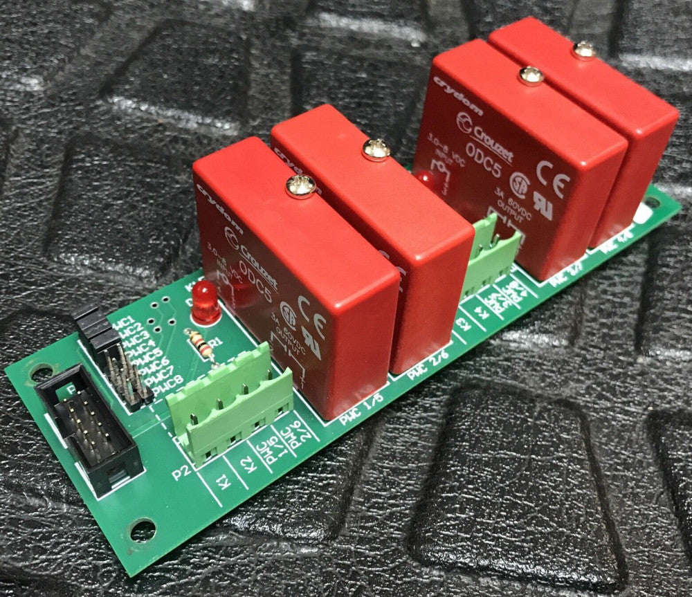 CROUZET/CRYDOM 8539-C062-1A RELAY BOARD W/ (4) ODC5 RELAYS