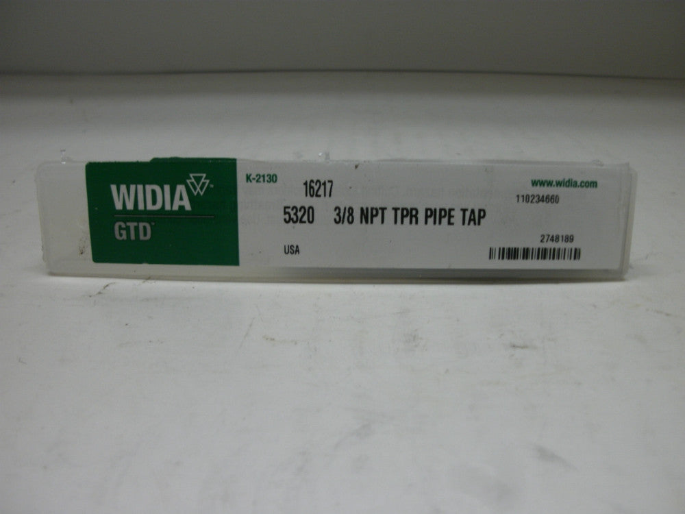 WIDIA GTD 16217/5320 3/8 NPT TAPER PIPE TAP 4 FLUTE GTD 3/8-18 NPT HS NEW IN BOX
