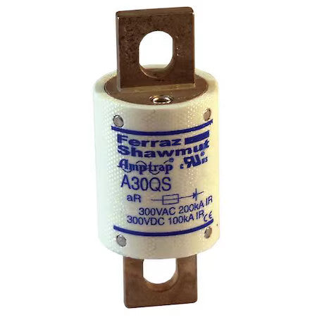 Mersen A30qs80-4 Semiconductor Fuse, 80A, Fast-Acting, 300V Ac, Bolt-On