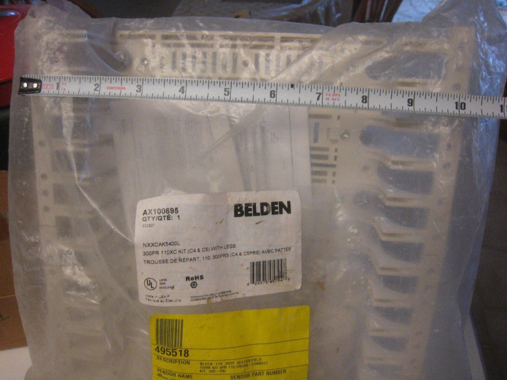 New Belden AX100695 110 Cross-Connect Kit 300-pair with 5-pair Connecting Blocks