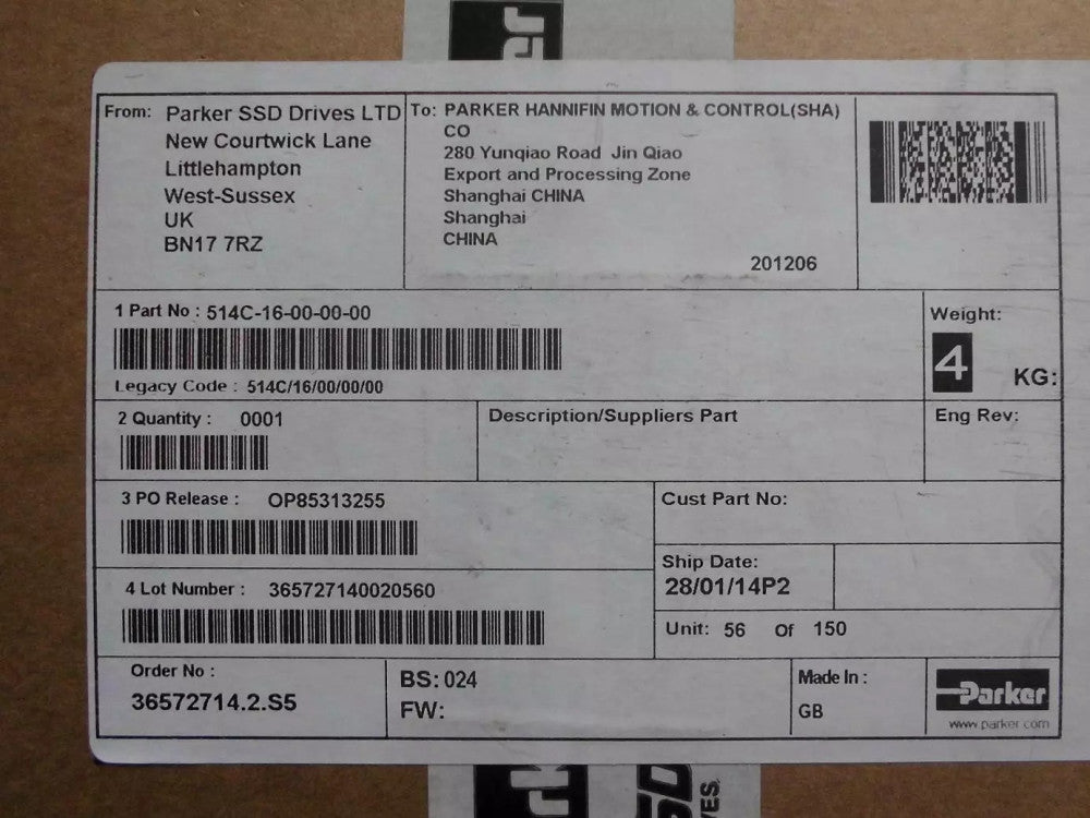 One Brand New Parker 514C-16-00-00-00 DC Controller 514C-16-00-00-00