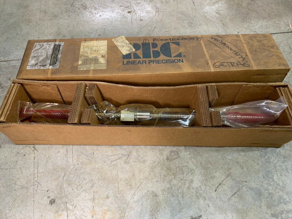 NEW IN BOX RBC PRECISION BALL SCEW LINEAR BEARING 35" LENGTH RCMM3606-RM737589