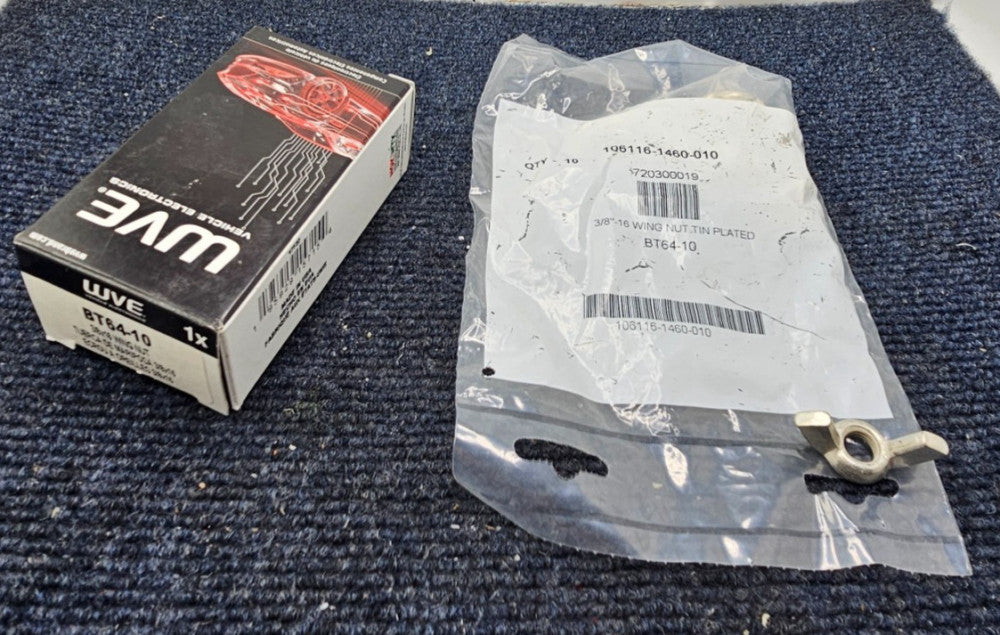 (20 PIECES) WVE 3/8-16 Wing Nuts Tin-Plated BT64-10