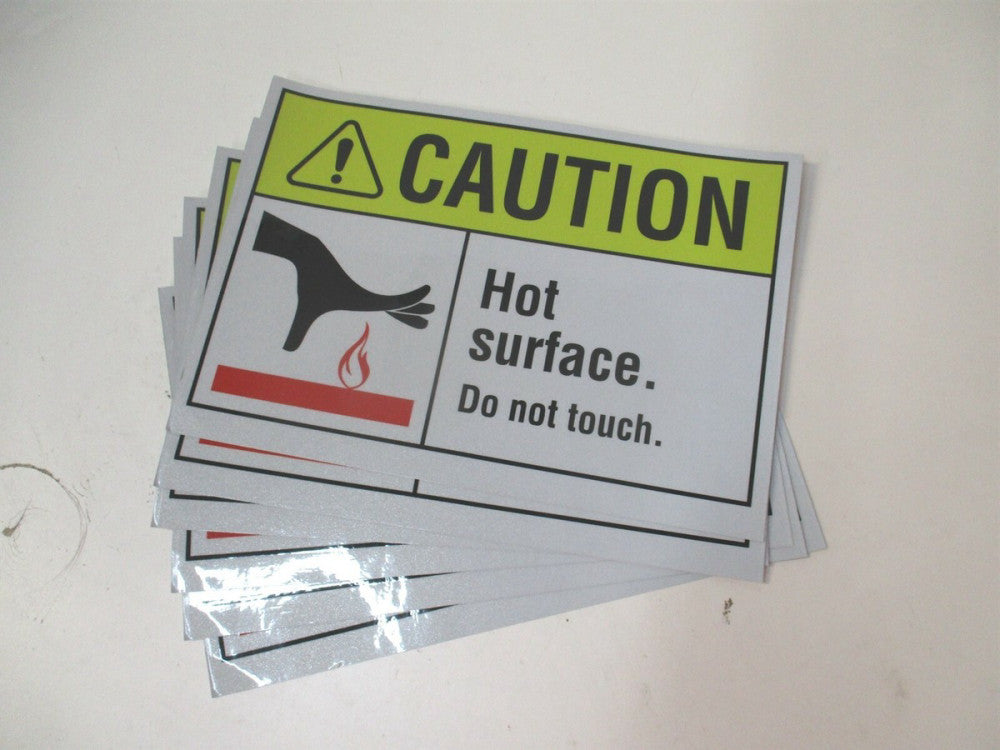 Lyle (LCU3-0099-RD_10x7) 7" x 10" Hot Surface Caution Reflective Sign - Lot of 6