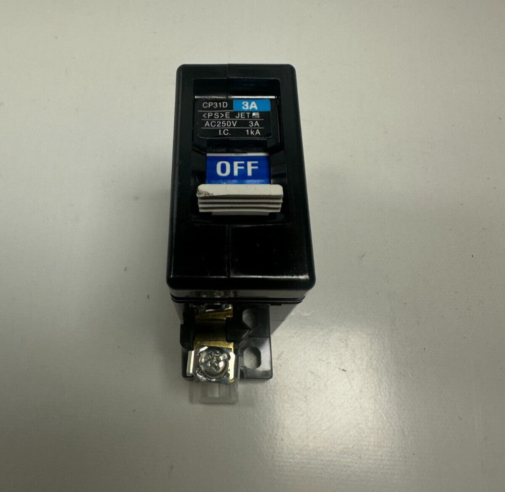 Fuji  Electric CP31D-3A Circuit Protector 3A 250VAC Black - NIB Fast Ship