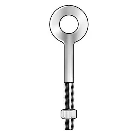 Ken Forging N2001-Ss-6 Eye Bolt Without Shoulder, 1/4"-20, 6 In Shank, 1/2 In