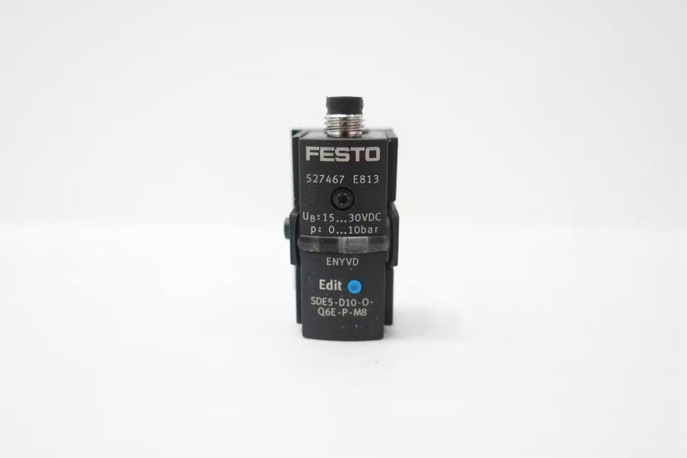 Festo SDE5-D10-O-Q6E-P-M8 Pressure Sensor 15-30v-dc
