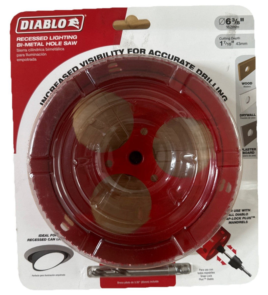 Diablo Tools 6 3/8In Bi-Metal Recessed Lighting Hole Saw