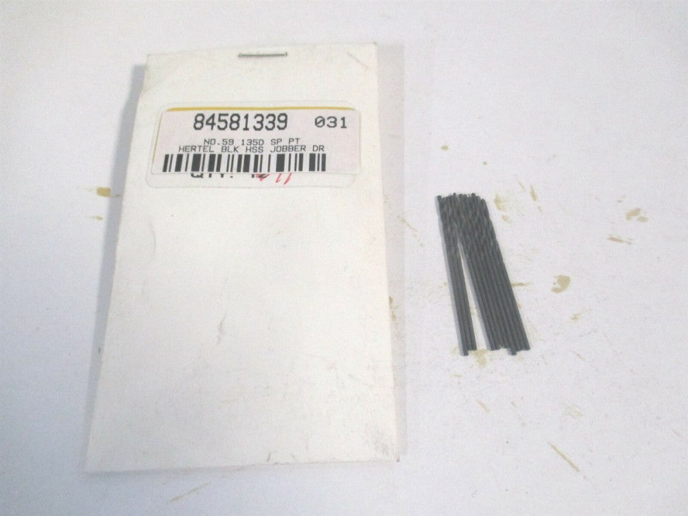 (84581339) #59 11/16" x 1-5/8" OAL 135° HSS Regular Spiral Jobber Drill - Qty 11