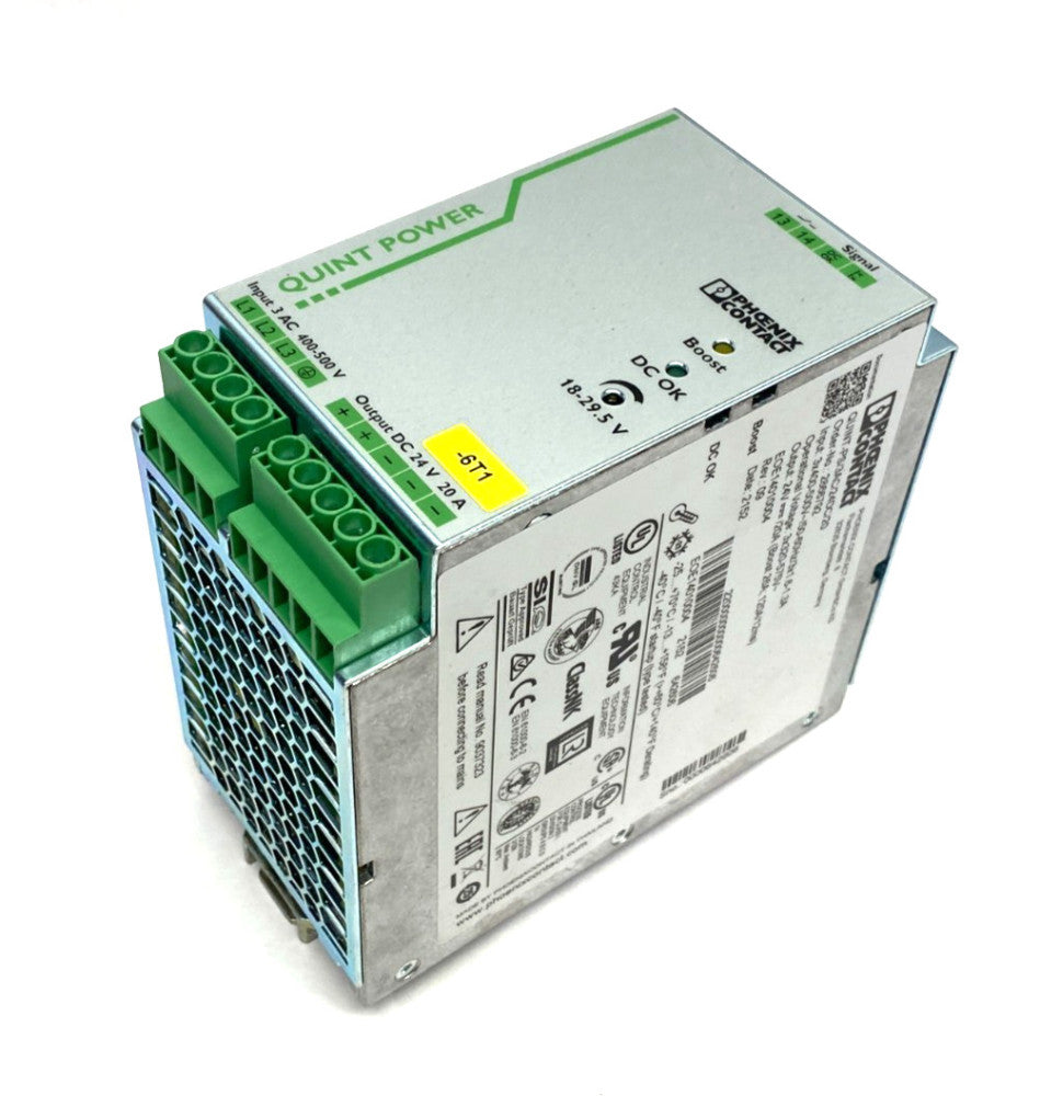 Phoenix Contact QUINT-PS/3AC/24DC/20 Primary-Switched Power Supply 2866792