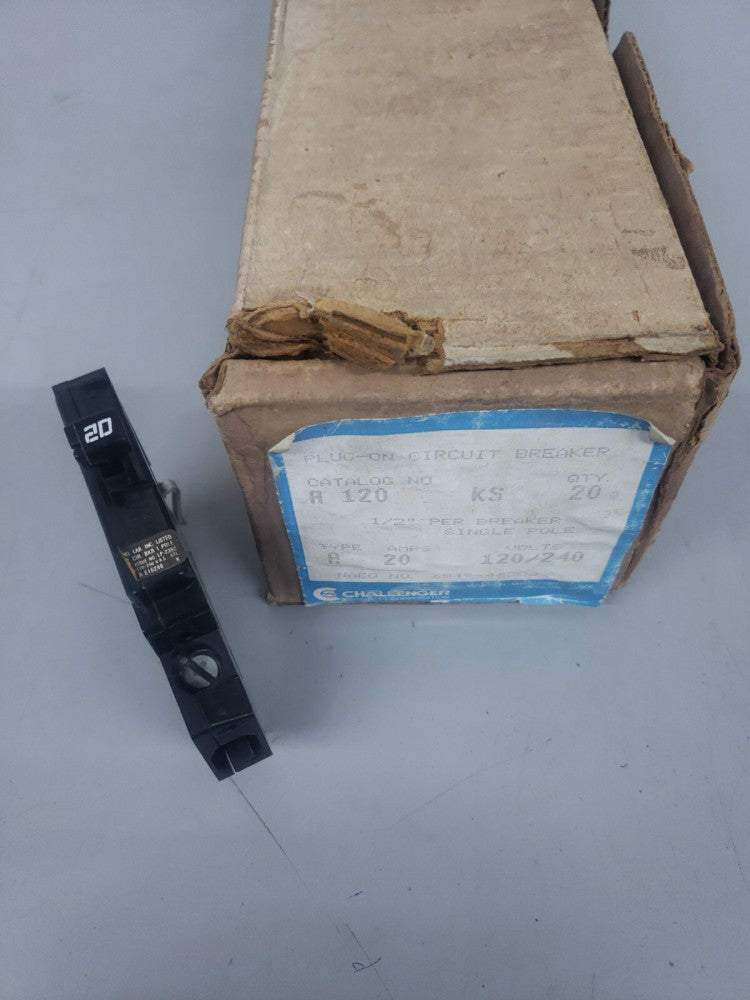 New in Box! 20 Amp Single Pole Type A 120/240VAC Circuit Breaker A120 NOS