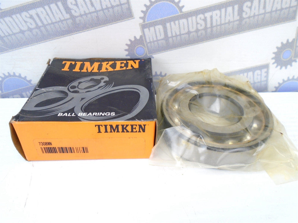 TIMKEN - 7308WN - SINGLE ROW 40° ANGULAR CONTACT BEARING - 40 x 90 x 23 mm (NEW)