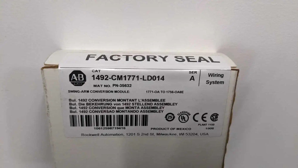 Allen-Bradley 1492-CM1771-LD014 Swing-Arm Conversion Module Ser A Factory Sealed