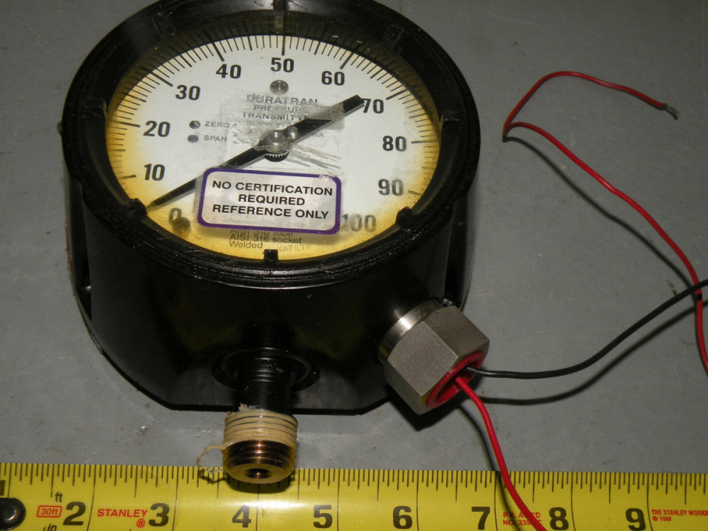 Ashcroft Duratran Pressure Transmitter 0-100 psi 4" 45 2279SSH 04L XFM 100