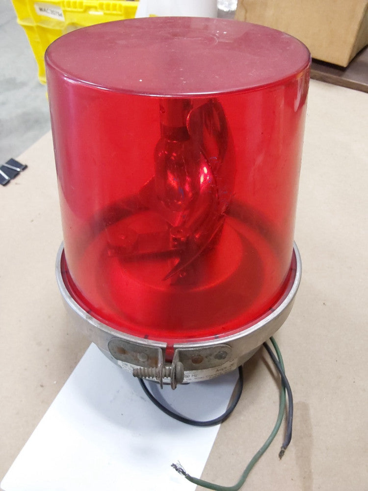 AdaptaBeacon 52R-N5 Red Signal Lamp Rotating Halogen 26 Amp 120 Volt AC 60Hz