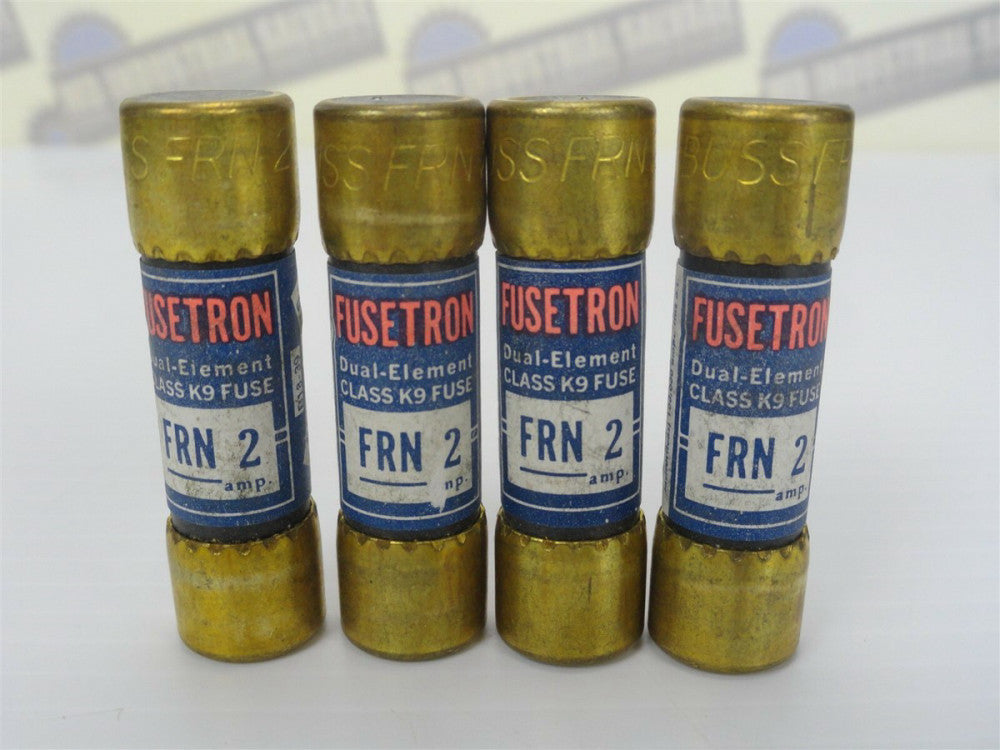 (Lot of 4) Bussman / FUSETRON FRN-2 Dual Element / Class K9, 250VAC (NEW)