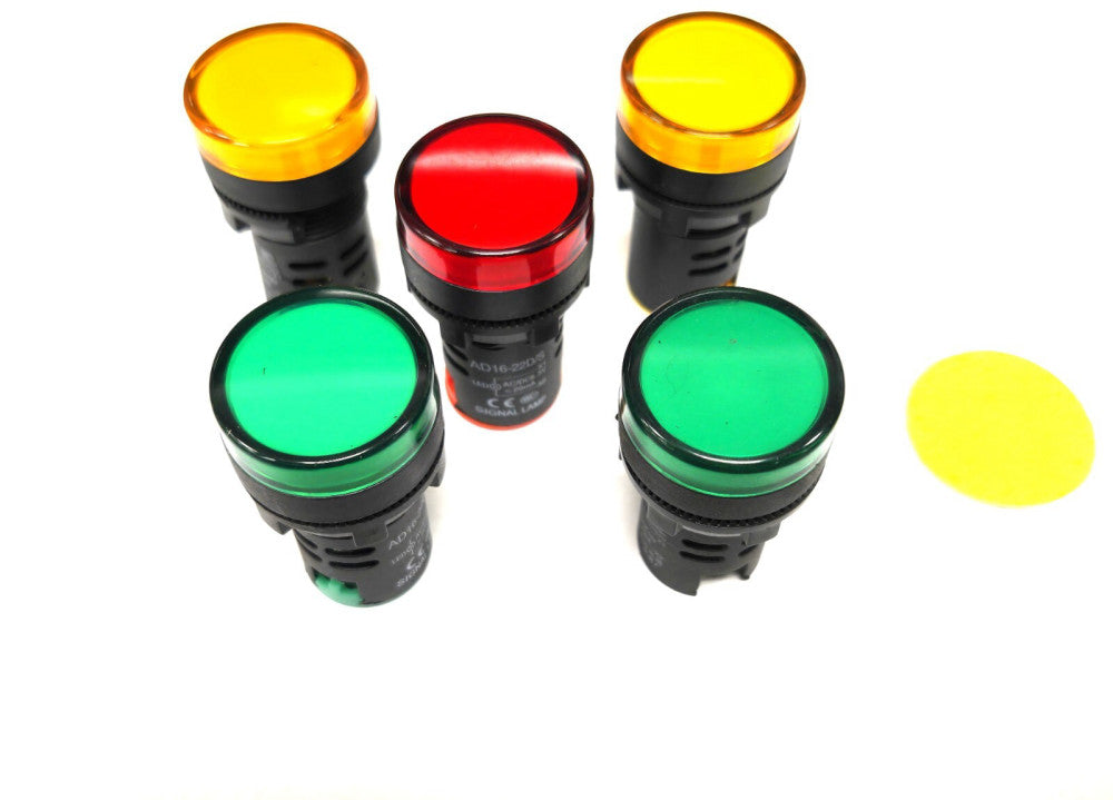 ASSORTED LOT OF CIRCLE PUSH BUTTONS LOT OF 5