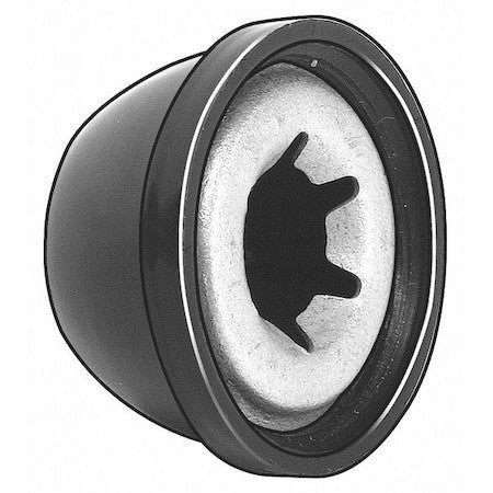 Zoro Select 4Cuj3 Cap Nut, 3/8", Steel, Zinc Plated, 0.44 In H, 25 Pk