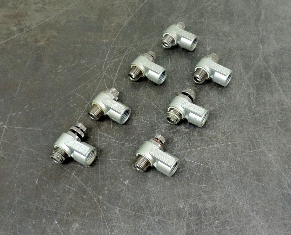 SMC AS2200 Speed Control Flow Valve  1/4" NPT Lot of (7) Seven