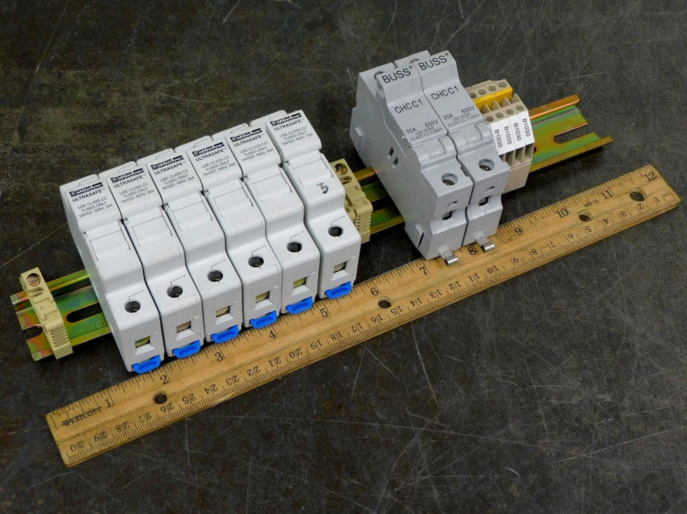 Shawmut, Bussmann & Weidmuller USCC1 & CHCC1 Fuse Holder, EW35 Terminal DIN Rail