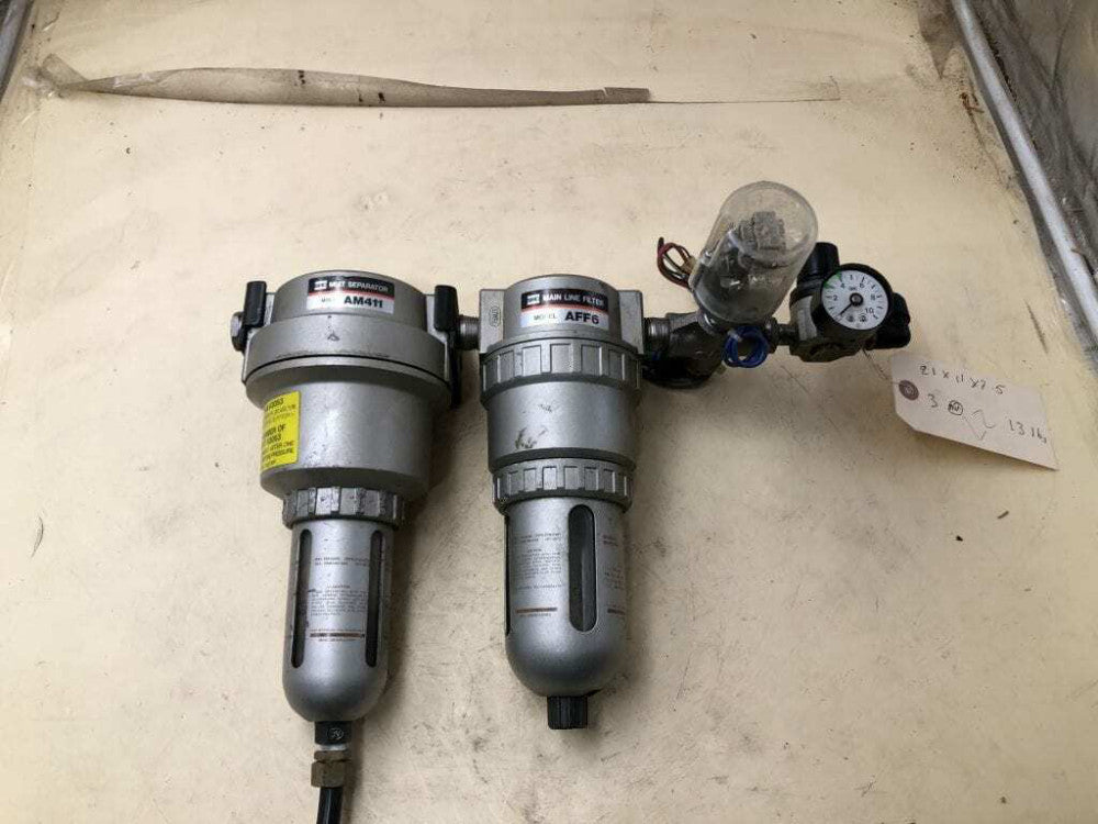 SMC AM411 Oil Mist Separator & AFF6 Air Line Filter 150PSI