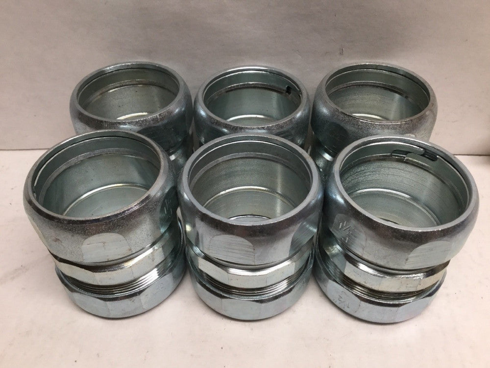 1 1/2” Straight Compression Coupling Liquidtight (Pack of 6)