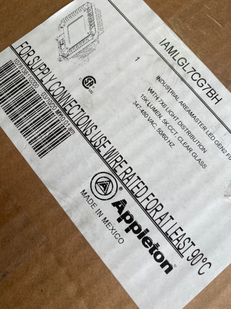 NEW Appleton - IAMLGL7CG7BH, LED,  LIGHT 15KL CW CG 7X6 BH Explosion Proof